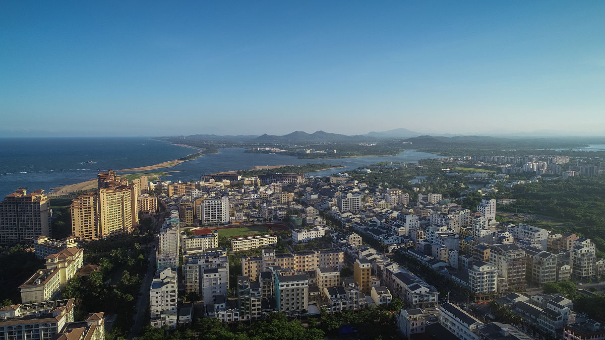 2019年6月21日,海南琼海,俯瞰博鳌镇.