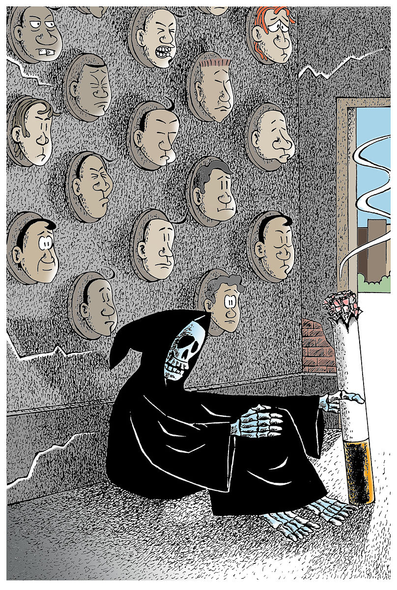 方唐先生漫画《欲》：得与失的沉重思考