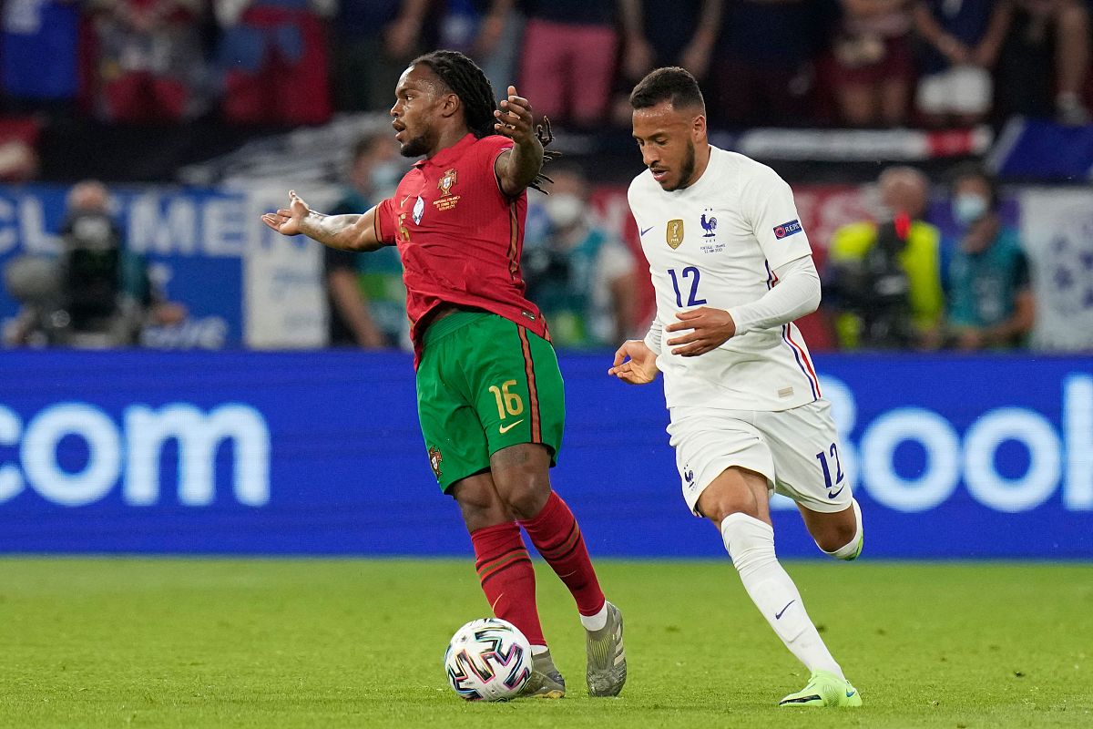 2021年6月23日,匈牙利,2020欧洲杯f组第3轮,葡萄牙2-2法国.portugal's