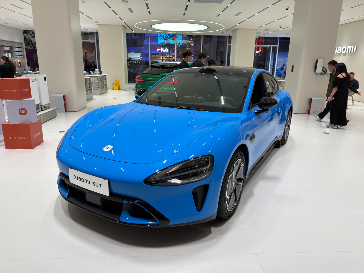 2026年4月16日,北京,小米<strong>汽车</strong>门店内展示的小米su7.图