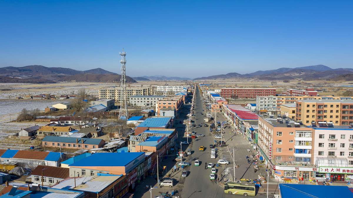 2020年12月16日,吉林省吉林市永吉县北大湖镇(无人机拍摄).
