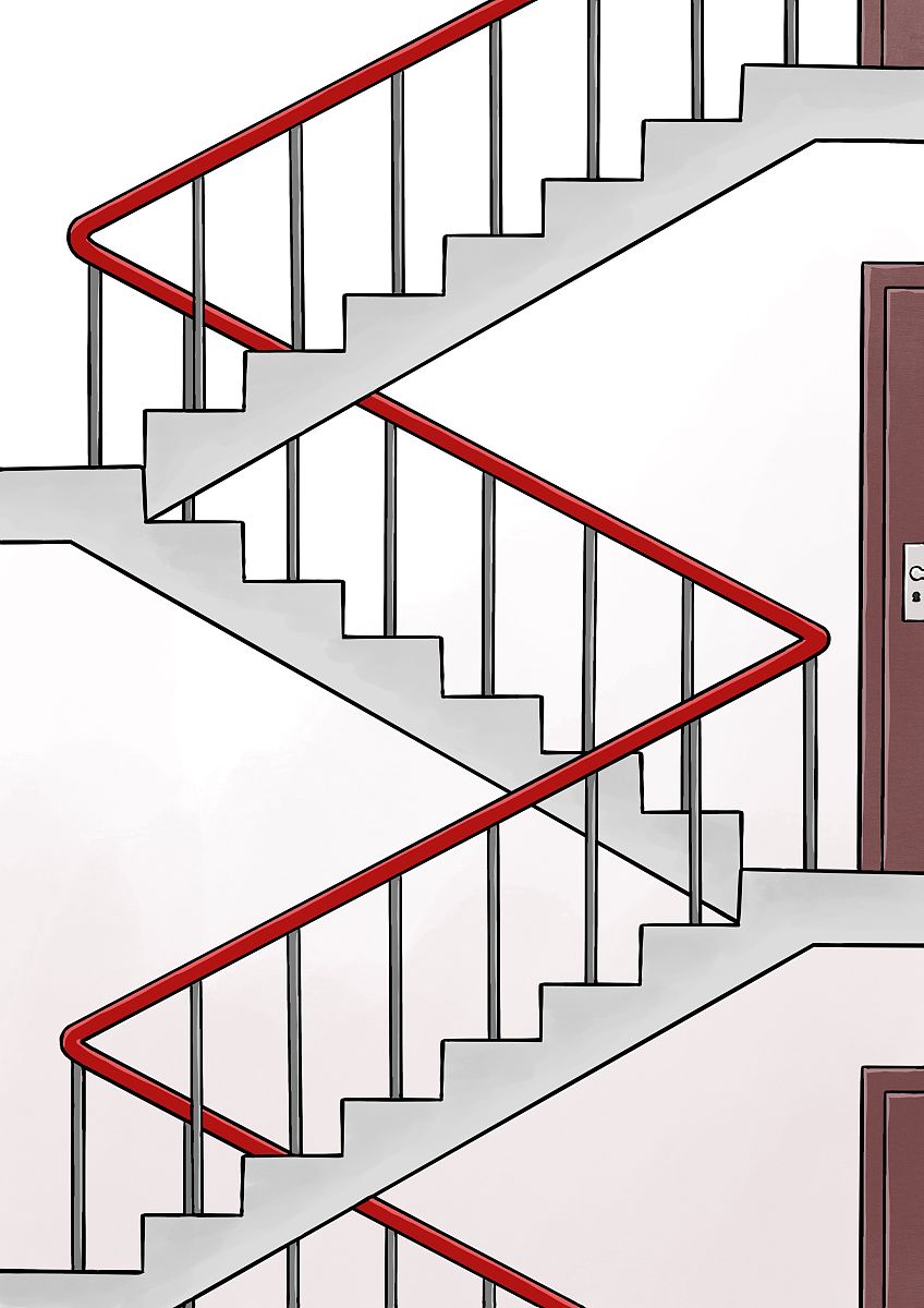 楼梯扶手距离标准：50-70毫米，确保安全舒适