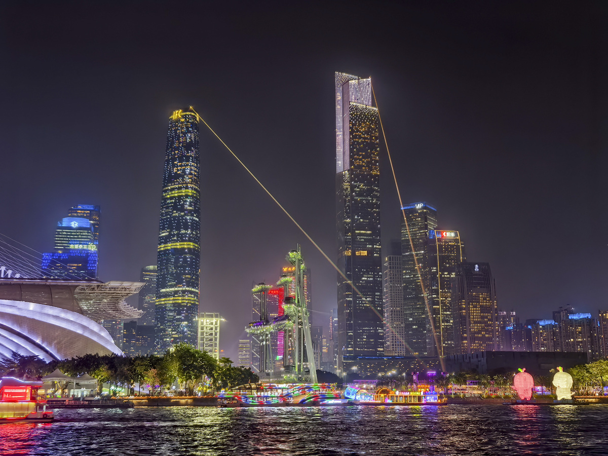 2026年1月15日,广东<strong>广州</strong>,珠江夜色与广州塔.