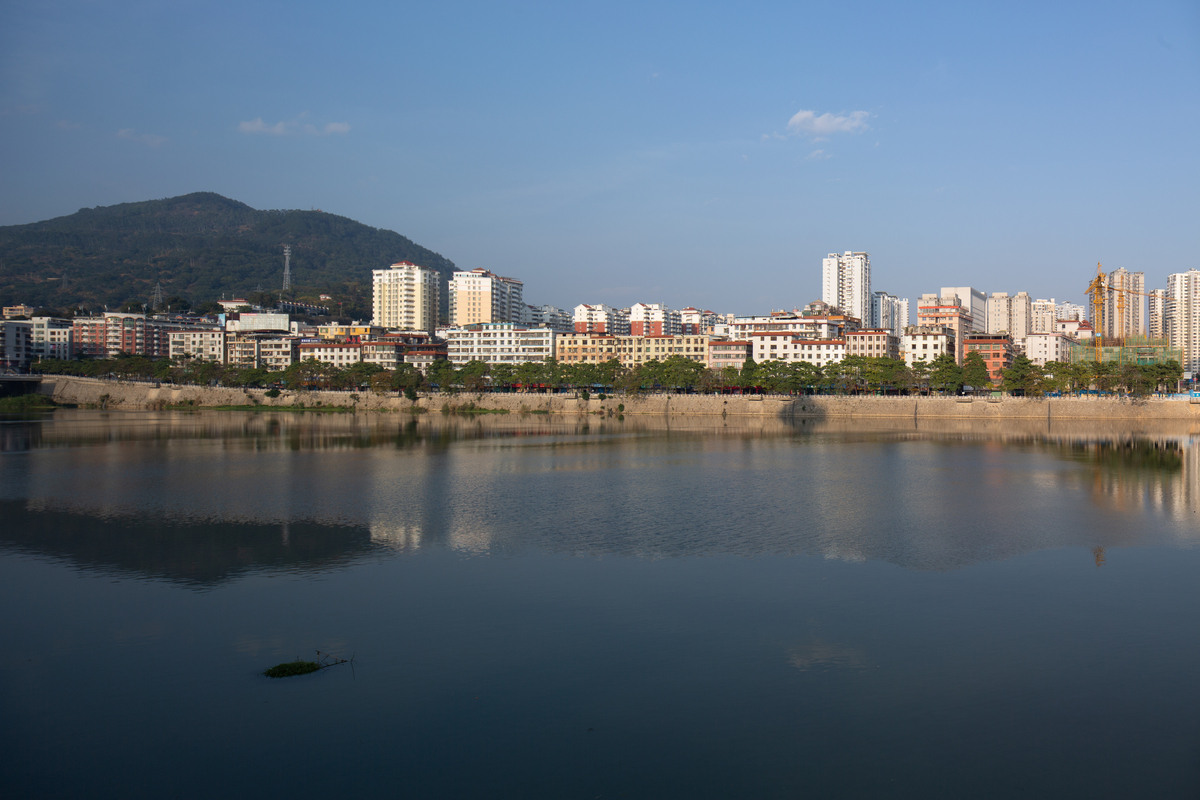 2018年2月19日,福建泉州,安溪县城街道景观.