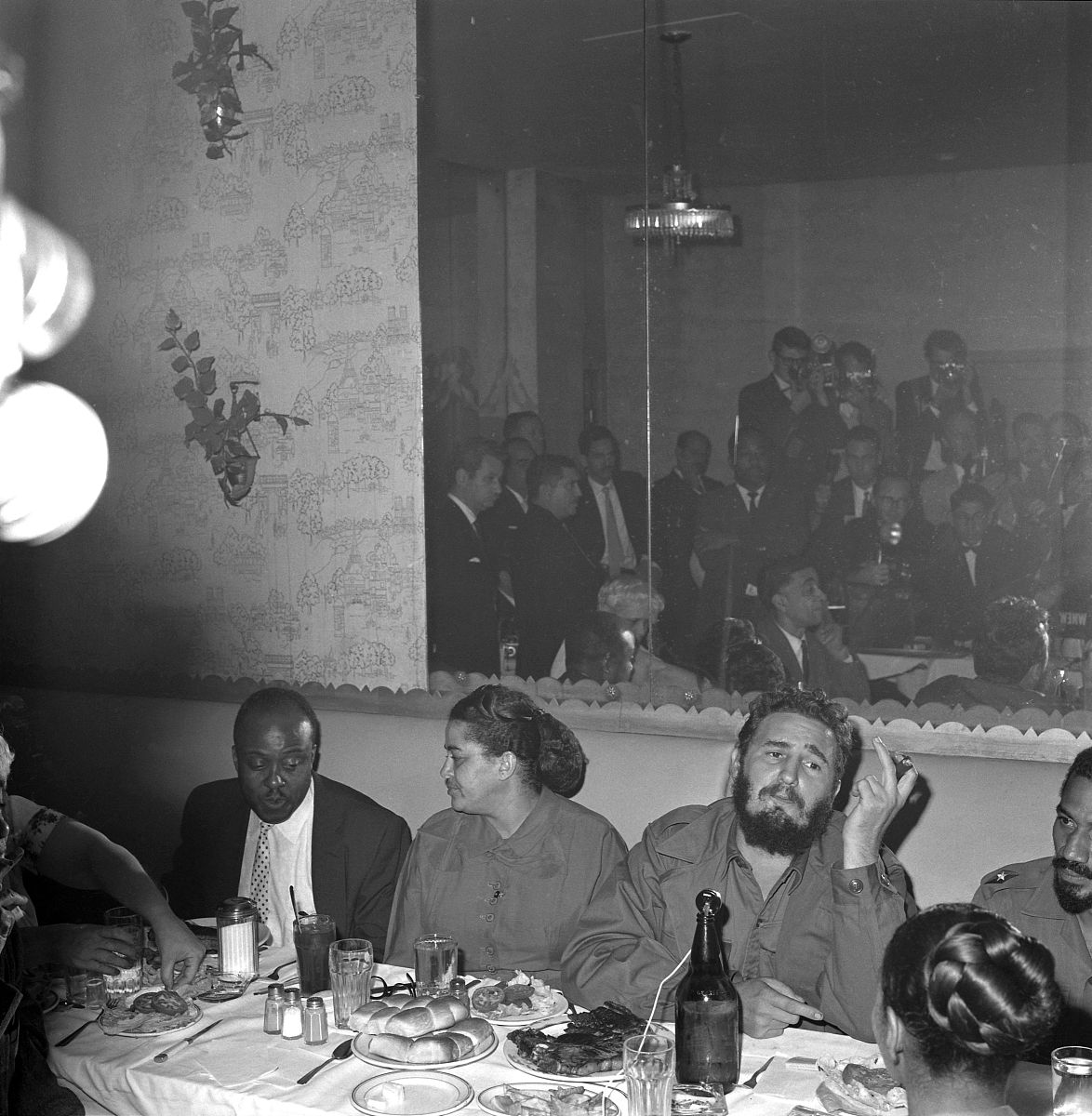 new york - september 1960: prime minister fidel castro holds a p