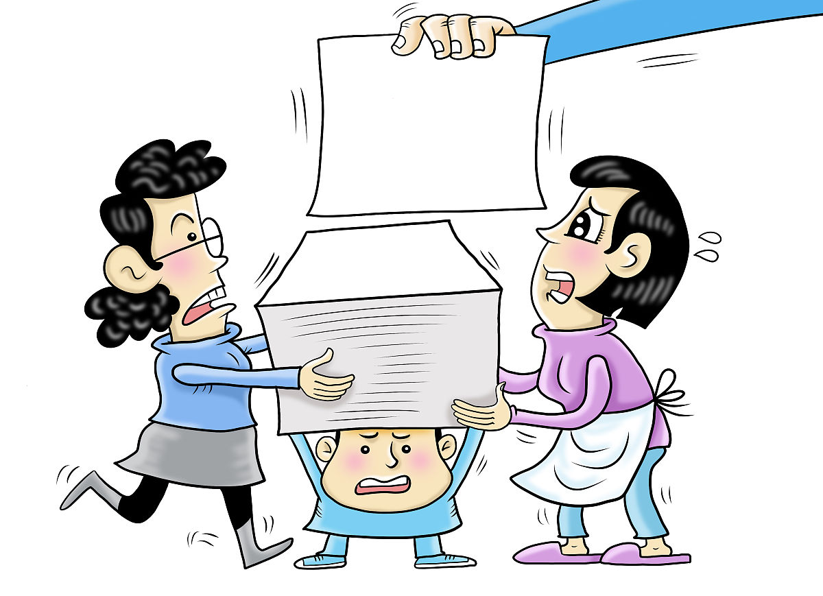 漫画:聚焦|教育部将采取三方面举措治理"家长作业"