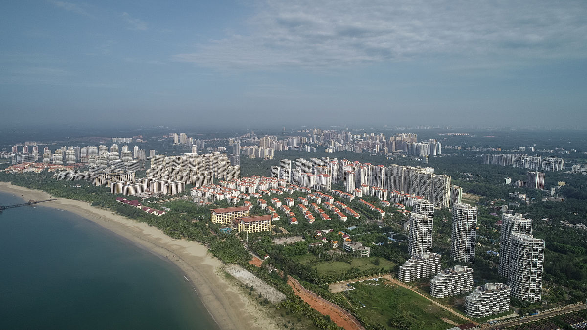 2019年8月8日,俯瞰位于海南省文昌市的高隆湾旅游度假区 .