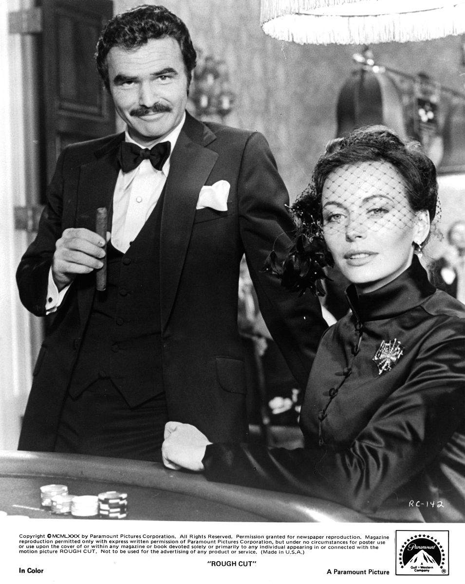 actor burt reynolds and actress lesley-anne down on set of the p