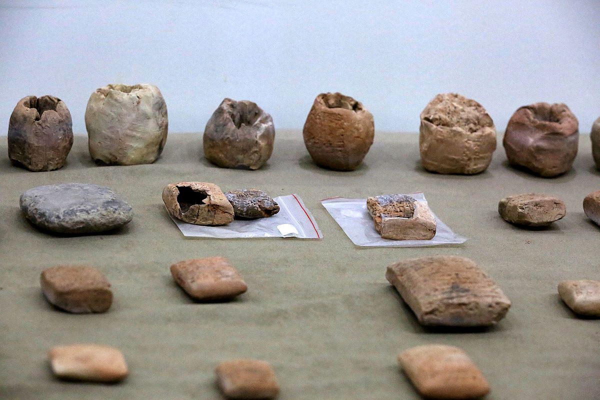 当地时间2022年2月8日,伊拉克巴格达,伊拉克国家博物馆展出黎巴嫩一家