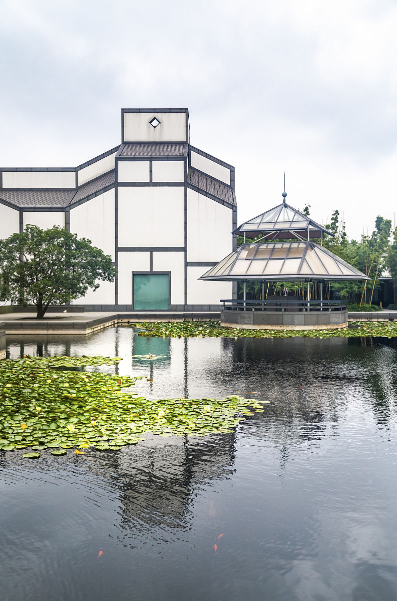 2014年07月06日,江苏省苏州市,苏州博物馆,建筑风格独特,为苏州市文化