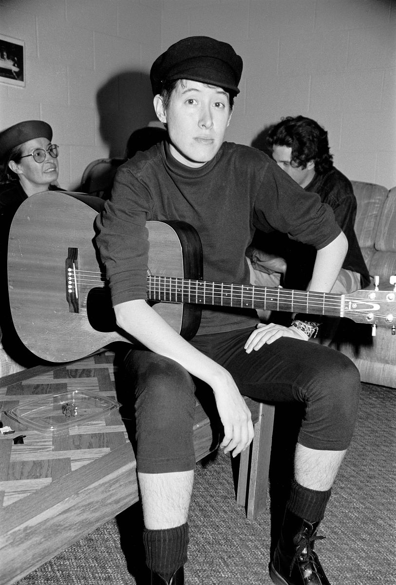 minneapolis - 1989:  michelle shocked poses for a photo backstag