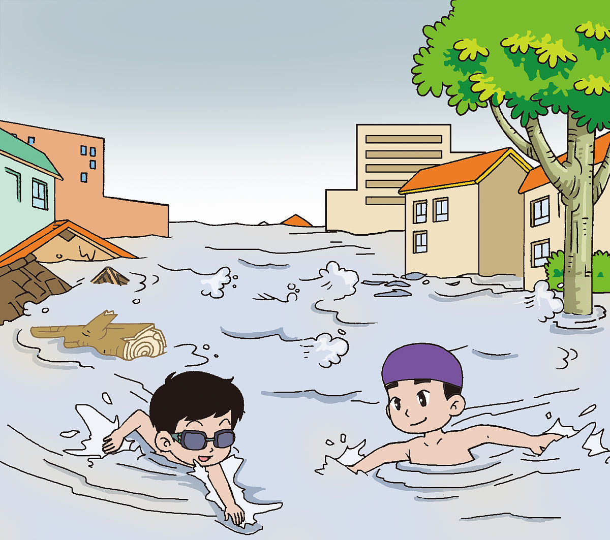 小学生参加防溺水安全教育