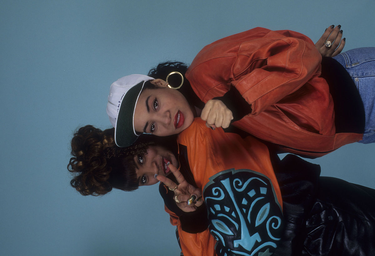 queens, new york--march 1: hip-hop group salt 'n pepa appear in 