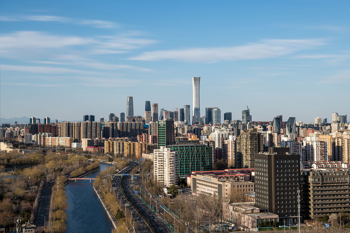2020年3月10日,北京cbd天际线.