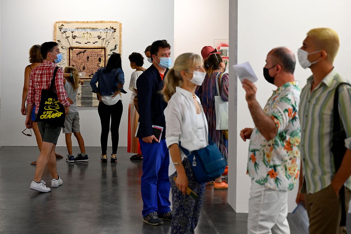 当地时间2021年8月27日,法国马赛,当地举行艺术盛会art-o-rama,此次展