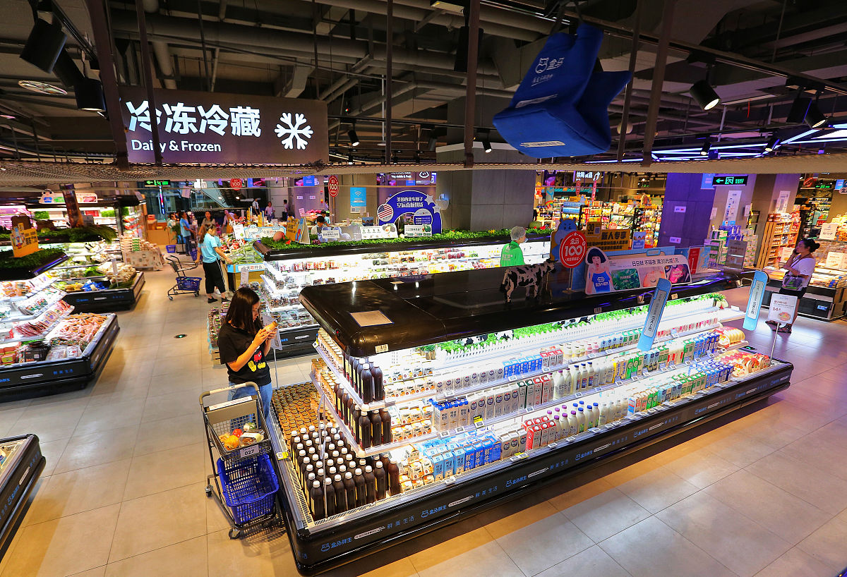 2018年8月20日,成都,盒马鲜生未来中心店.(如下载使用,请务必署名成都