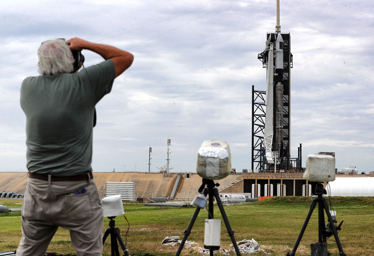 当地时间2020年12月4日,美国佛州,spacex将发射"龙-2"飞船,准备工作已