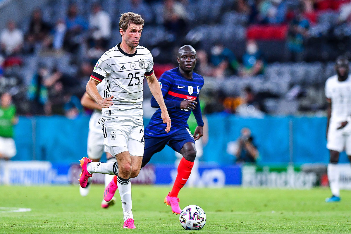 2021年6月15日,德国,2020欧洲杯f组首轮,法国1-0德国.thomas muller o