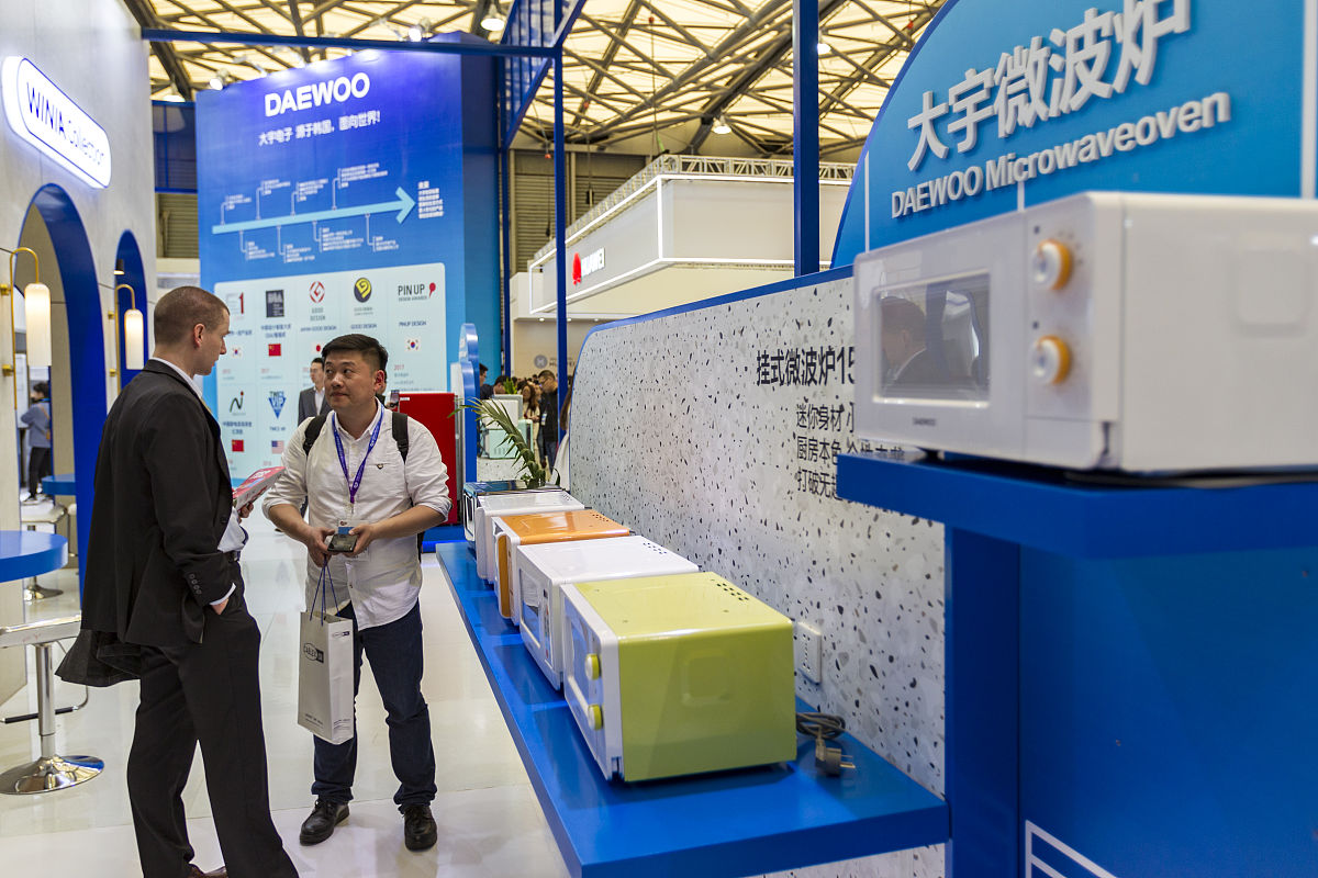 2019年3月15日,上海,awe2019中国家电消费电子展,大宇微波炉.