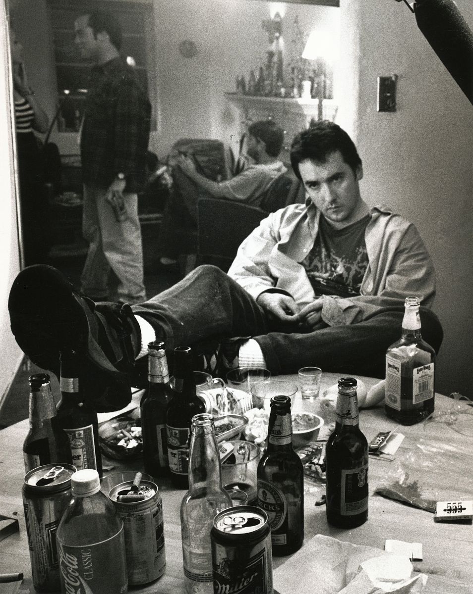 los angeles - 1992:  actor john cusack on the set of the film 'f