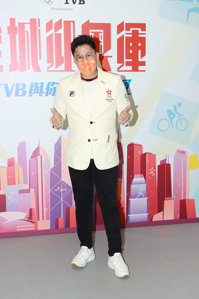 2021年7月22日,香港,《全城迎奥运》并直播节目.霍启刚