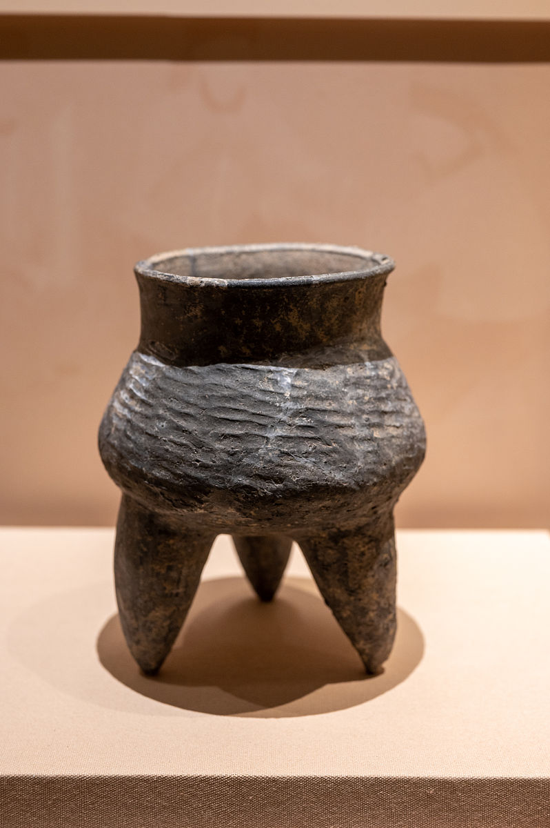 2022年1月22日,北京,中国古代饮食文化展,陶斝,新石器时代仰韶文化.早
