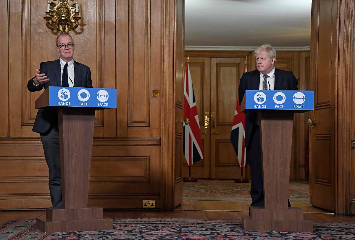 当地时间2020年10月31日,英国伦敦,英国首相鲍里斯·约翰逊召开新闻发
