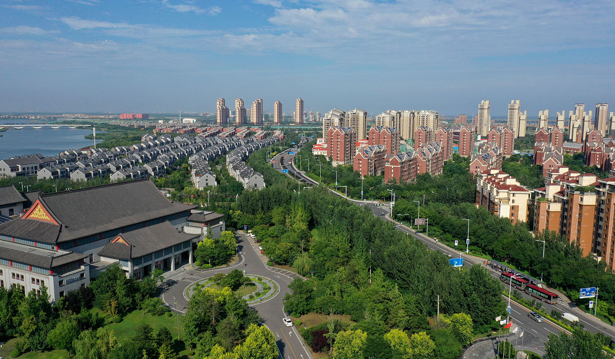 2019年8月14日,台风过后,天津滨海新区美景.