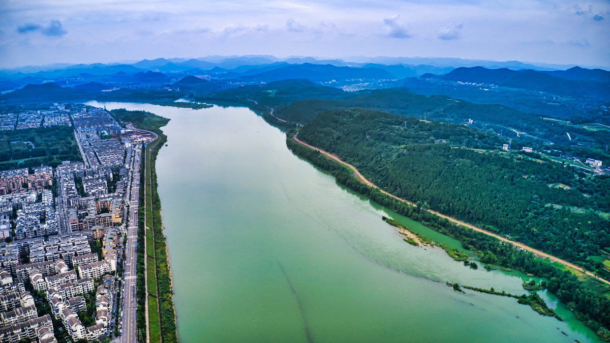 2019年6月25日,四川南充,阆中古城全景.阆中古城是