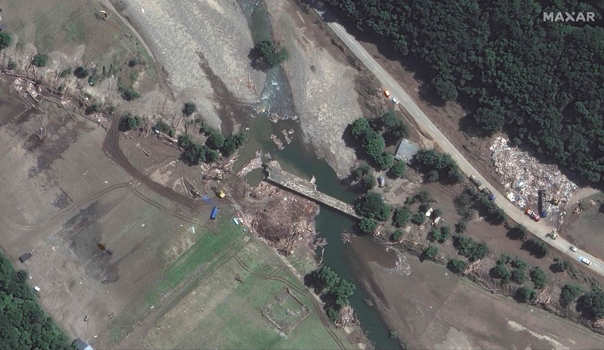 当地时间2021年7月21日,德国,worldview-3卫星收集了由maxar科技发布