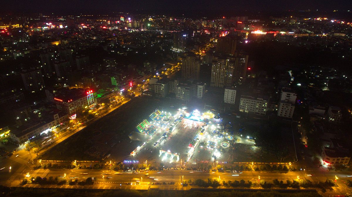 2017年6月3日,海南省琼海市夜色.