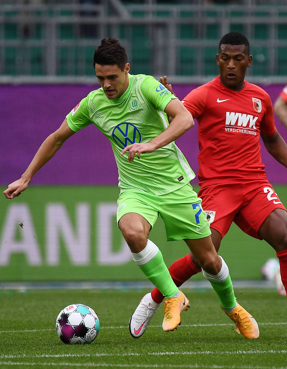 04.10.2020, xjhx, fussball 1.bundesliga, vfl wolfsburg - fc augs