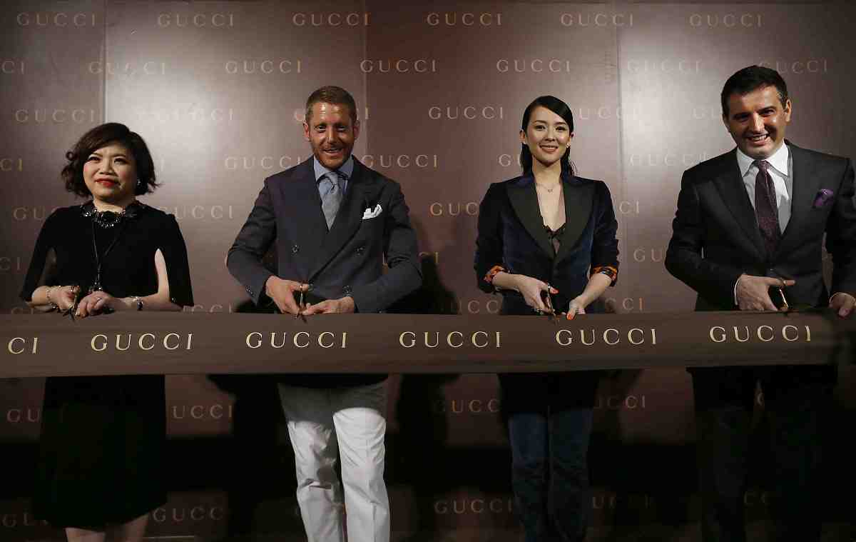 2014年05月26日,上海,明星现身gucci新店开张. 朱珠前男友,尤文老板拉