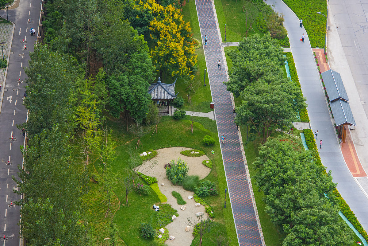 设置步行道，提倡绿色出行，人车分流 - 为行人打造安全舒适的出行环境