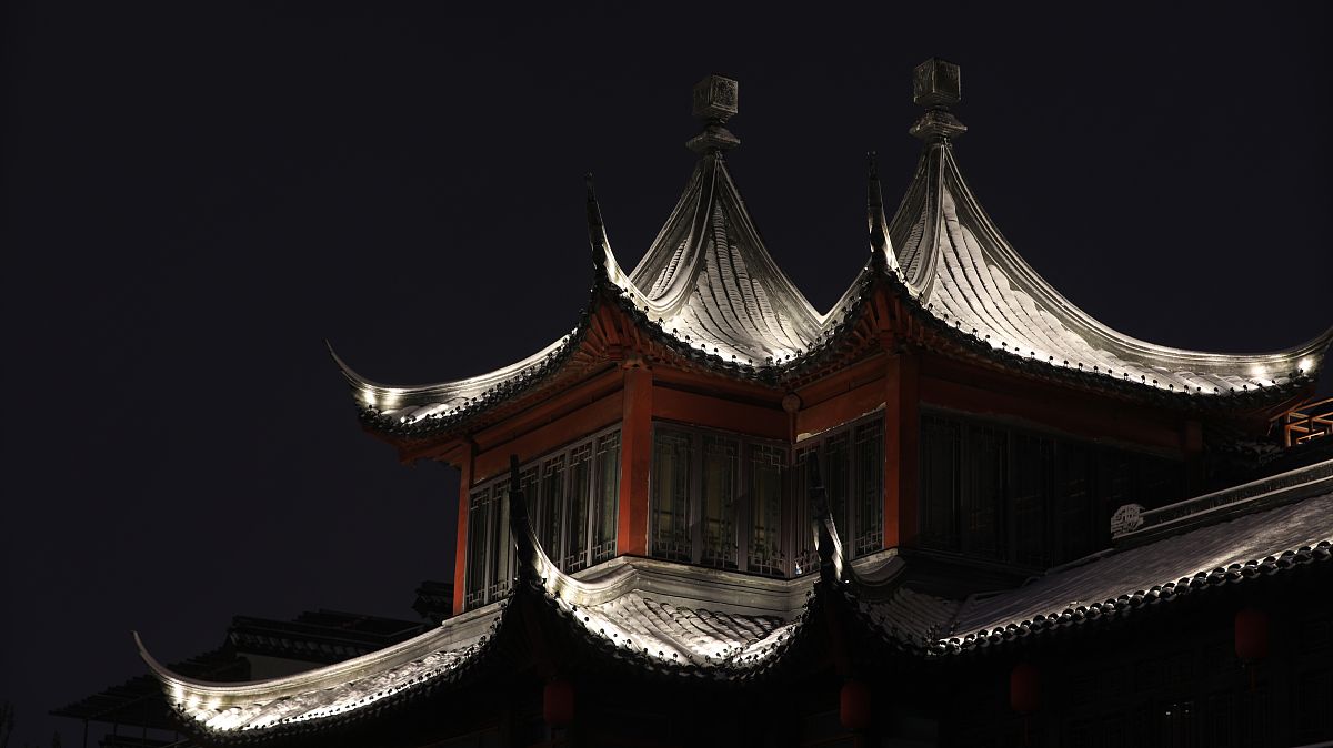 2020年12月29日,南京夫子庙,此时南京刚开始下雪没多久.一下雪,南京就
