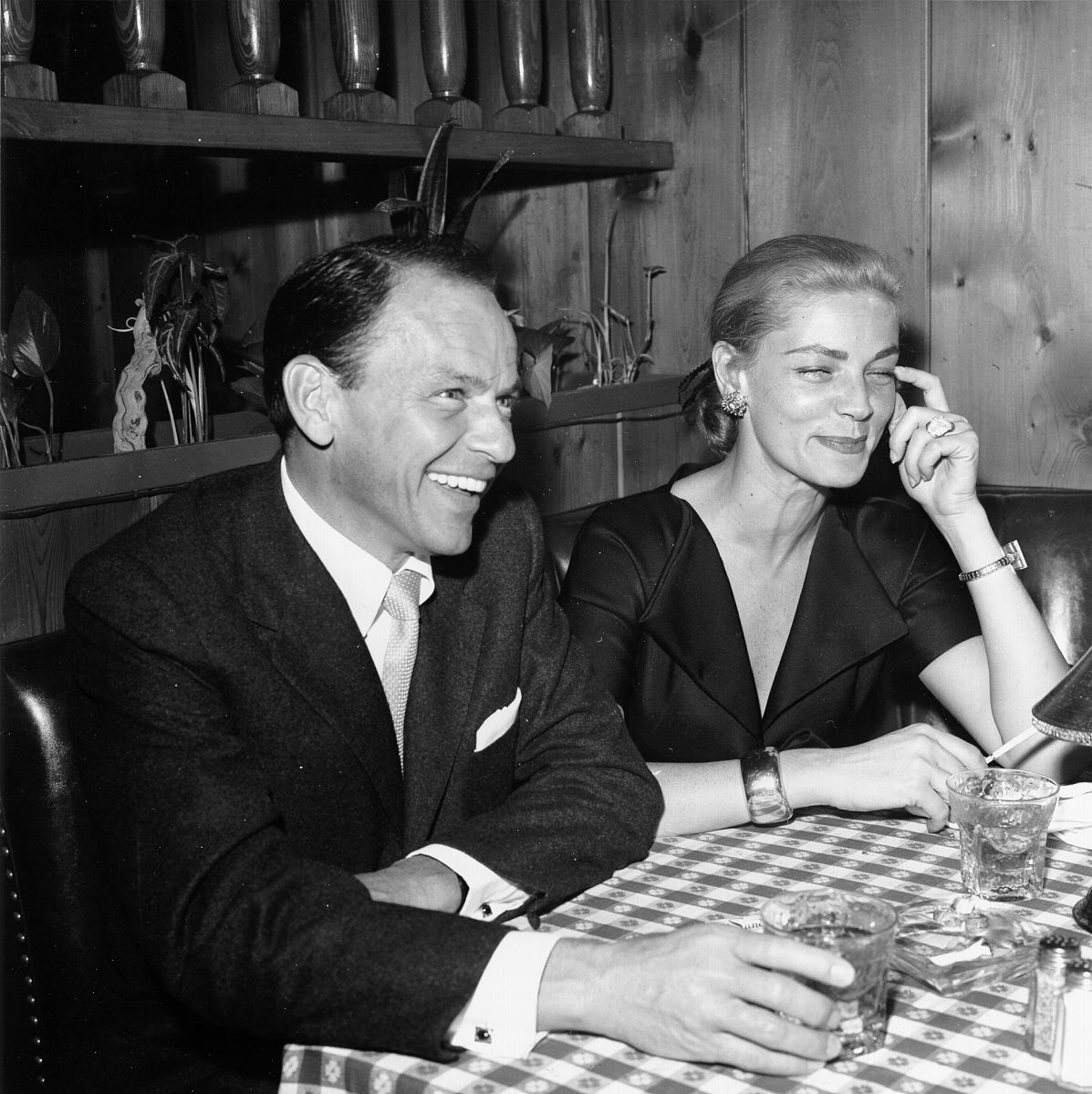 los angeles - october 10: singer frank sinatra and actress laure