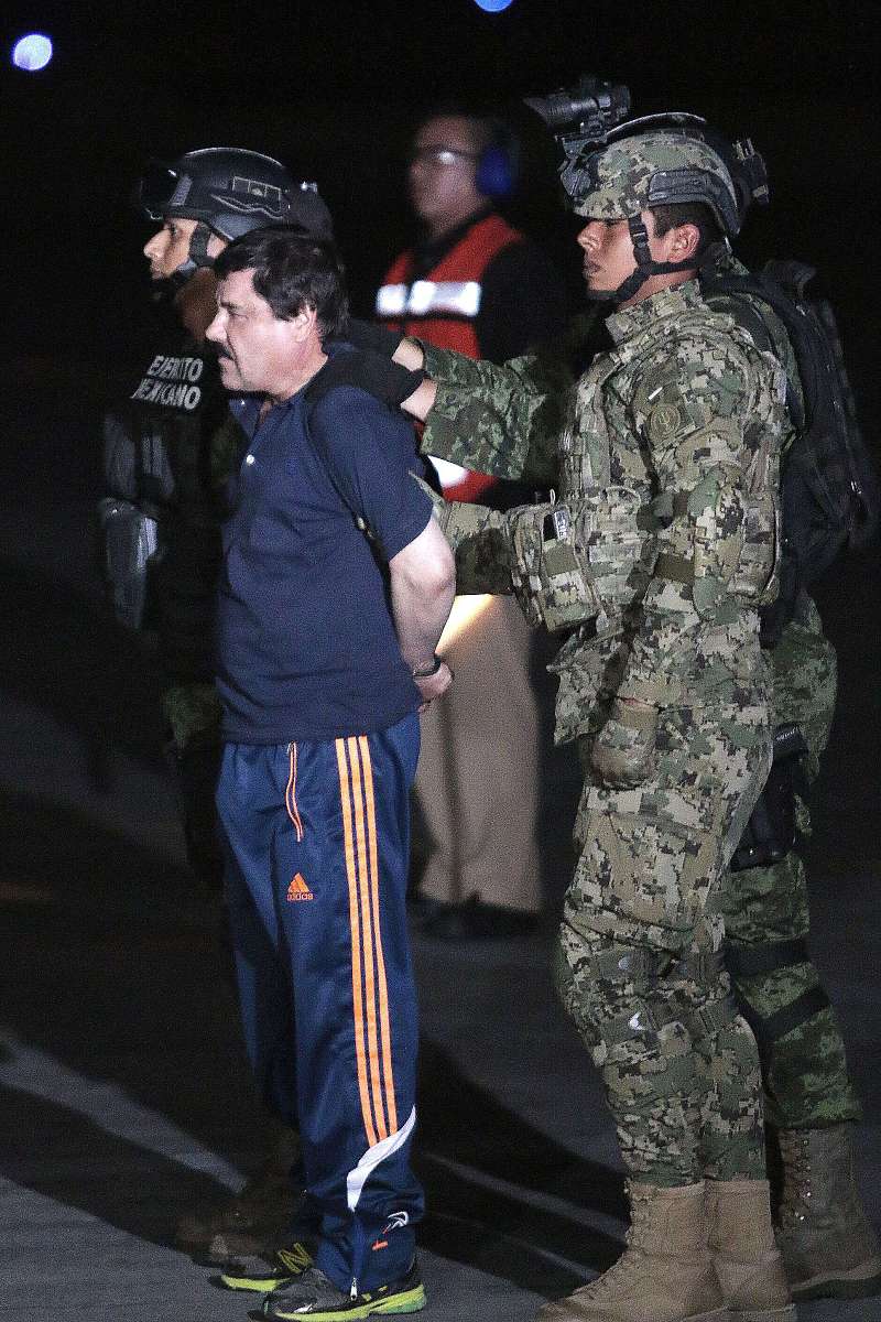 当地时间2016年1月8日,墨西哥墨西哥城,大毒枭古斯曼再次被逮捕.drug 