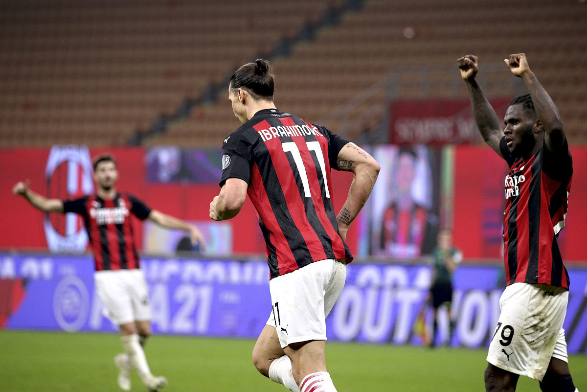 2020年11月8日,意大利,20/21意甲第7轮,ac米兰2-2维罗纳,zlatan ibrah