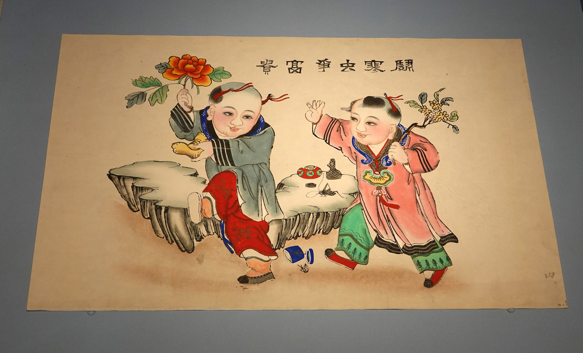 2026年2月17日,海南海口,海南省博物馆展出的杨柳青