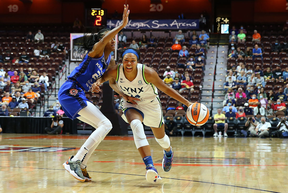 2021年8月19日,美国,2021wnba常规赛,明尼苏达天猫71-82康涅狄格太阳.