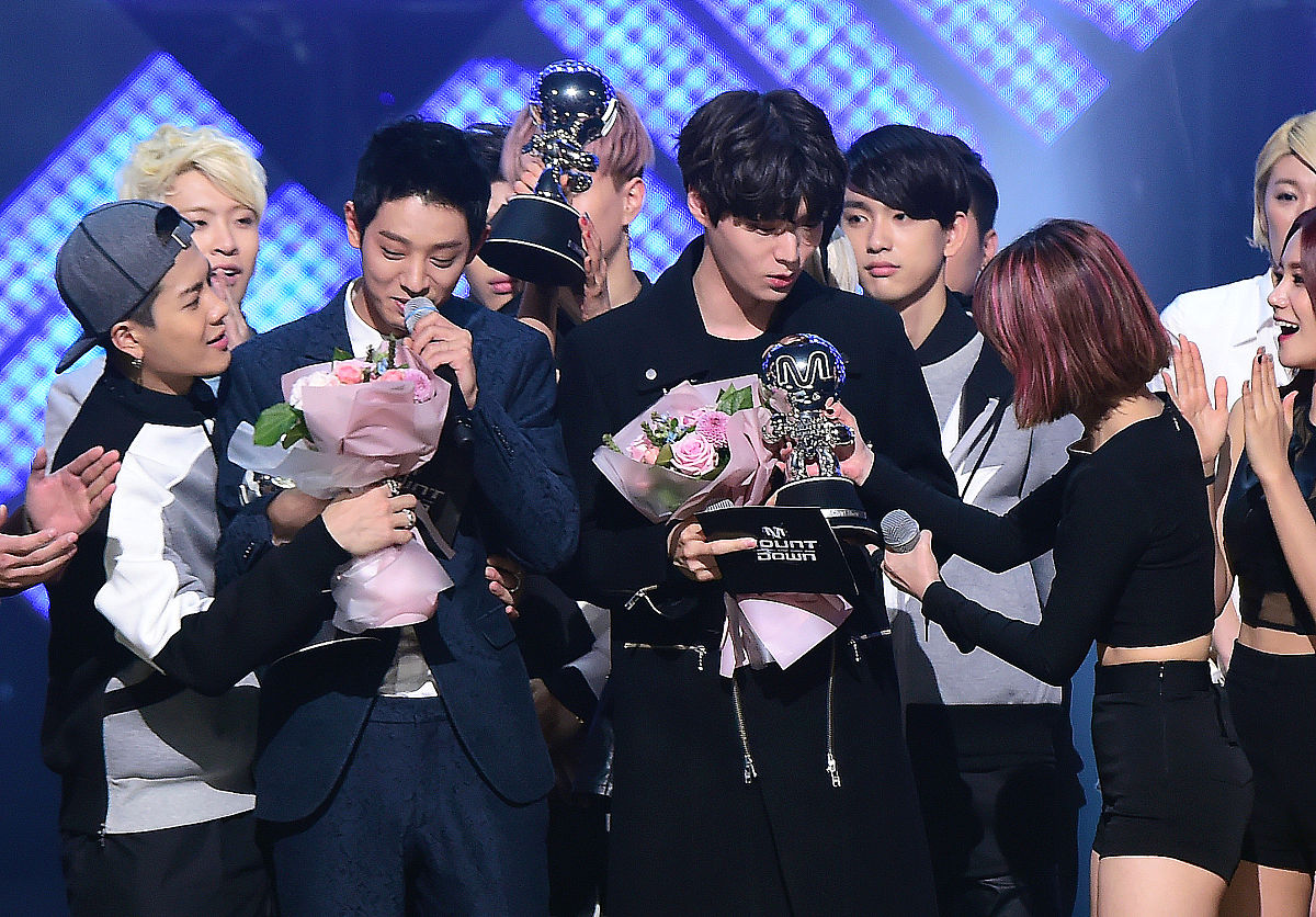 2014年11月20日,首尔,有线频道mnet音乐节目《m countdown》直播.