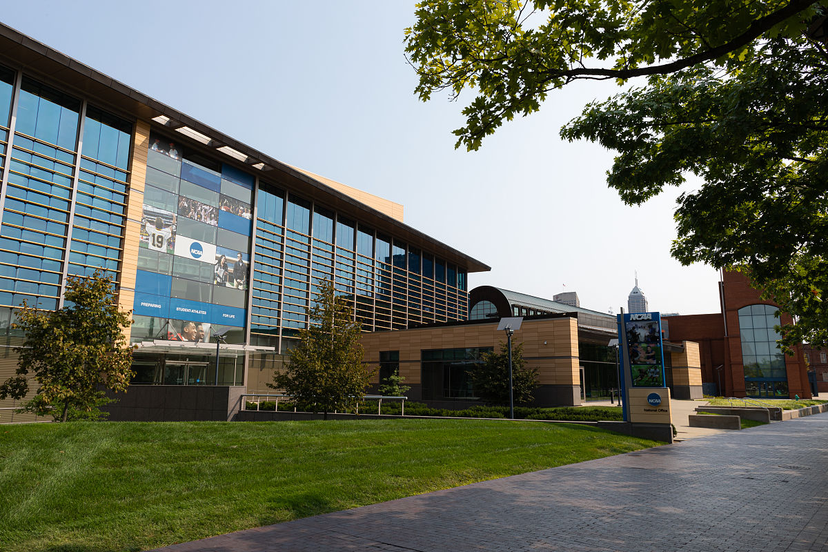 indianapolis, indiana  - september 17: the exterior of the ncaa 