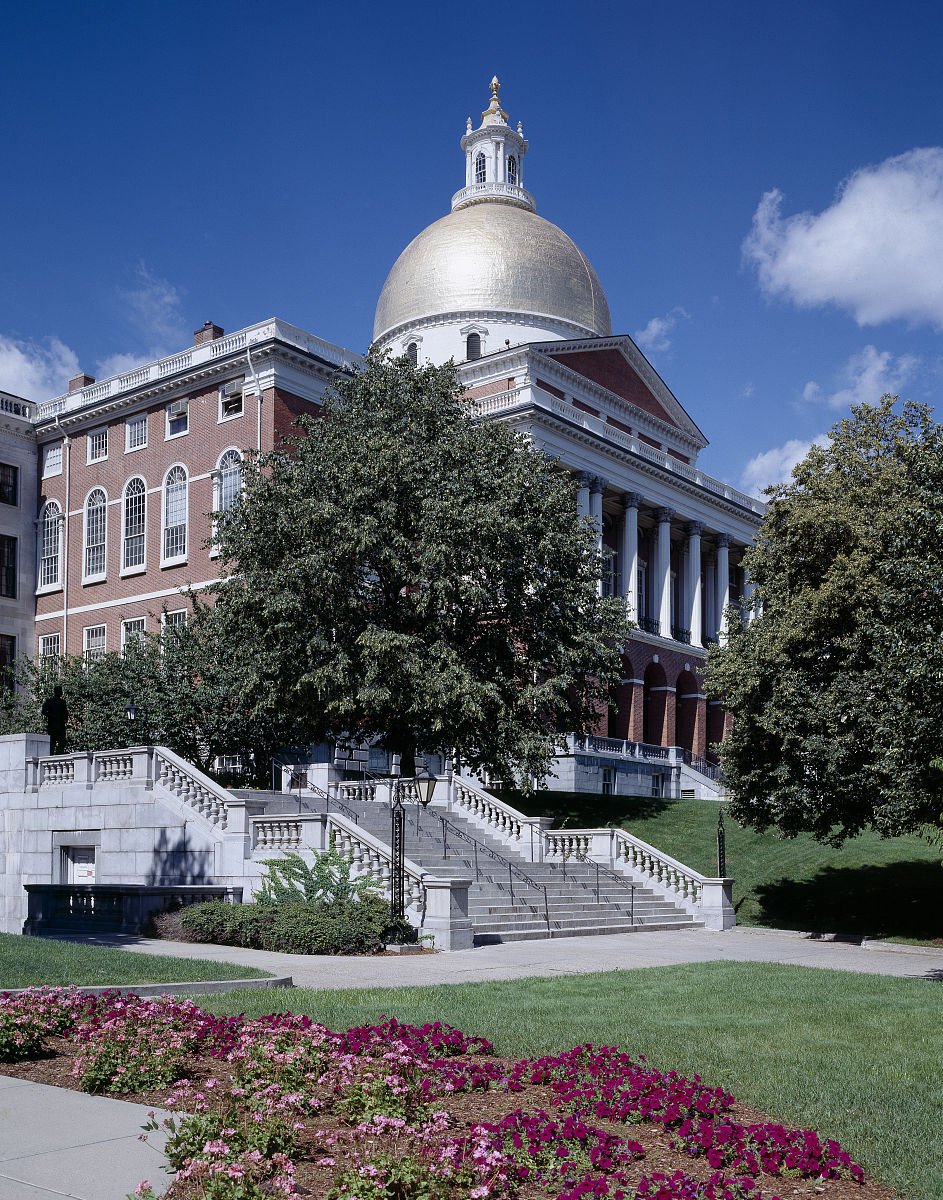 united states - august 30:  state house and capitol, boston, mas