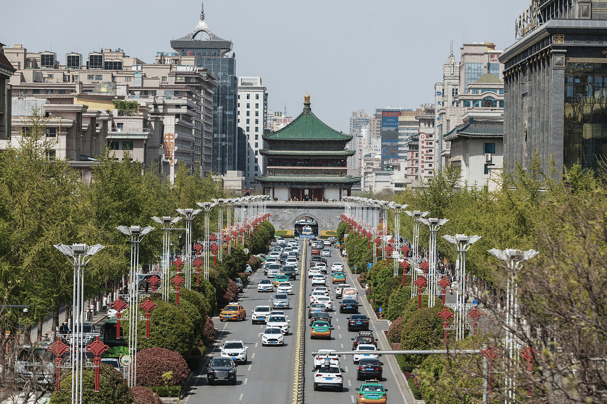 2019年03月30日,陕西省西安市,钟楼.