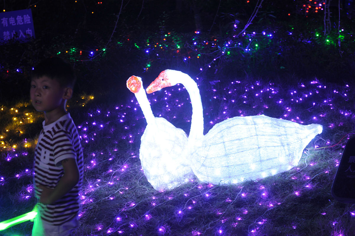 儿童LED发光蝴蝶翅膀舞台演出道具cos拍照写真蓝色灯光仙女翅膀