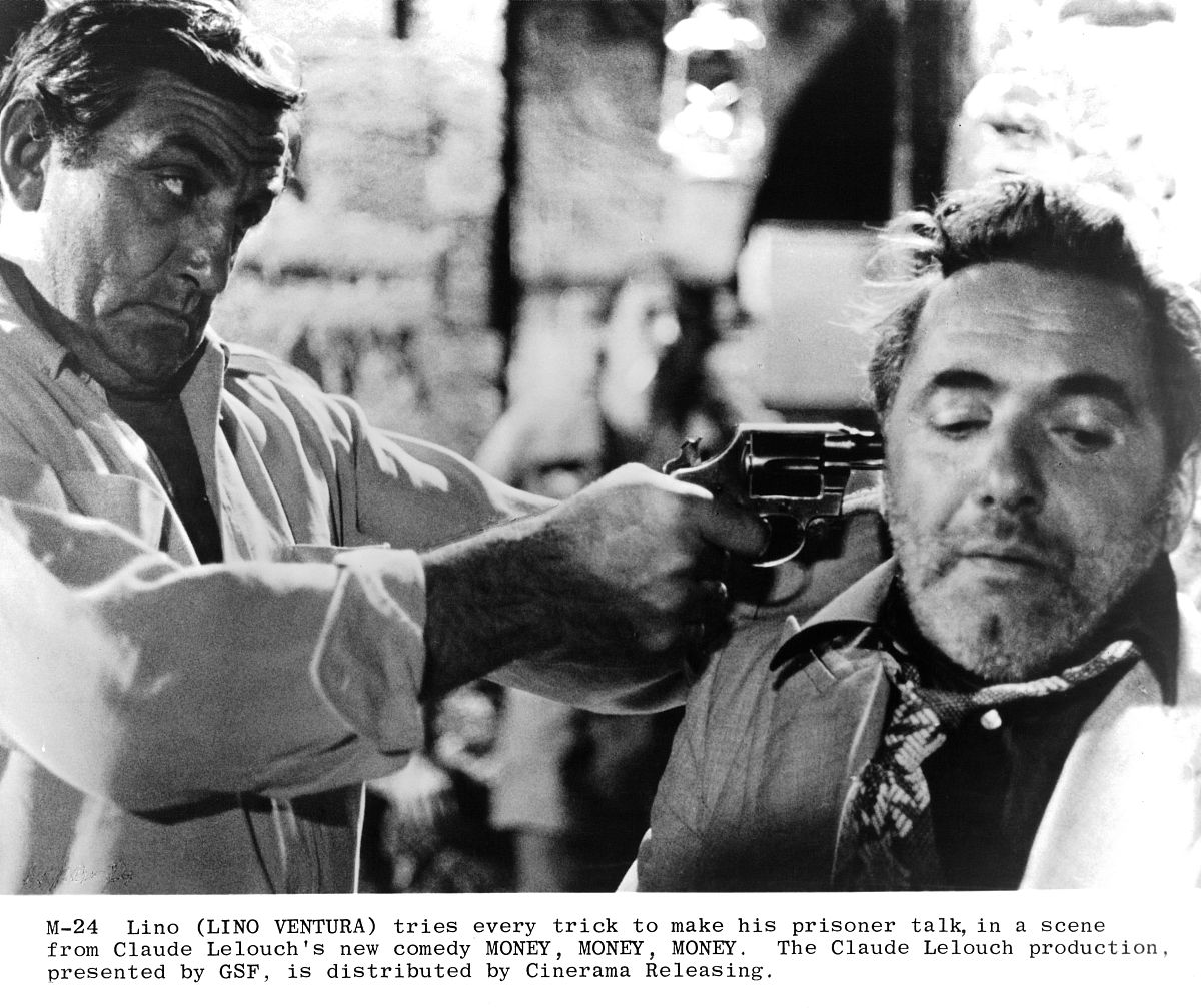 actor lino ventura on set of cinerama releasing movie ' money, m