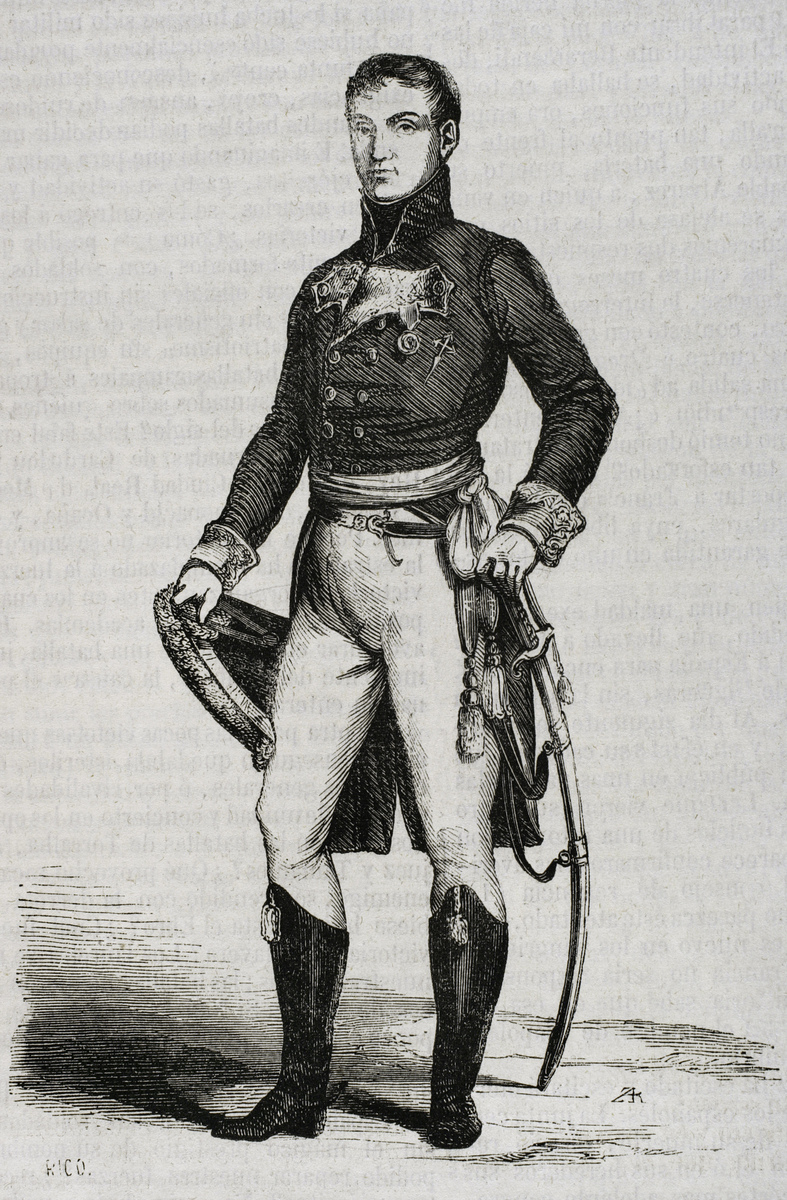 1853年,西班牙,图为西班牙军事人物及自由派政治家·.