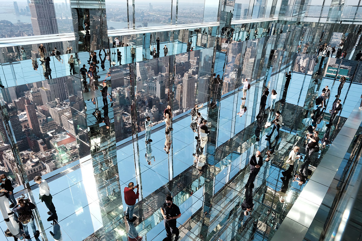 当地时间2021年10月21日,美国纽约,summit one vanderbilt将成为世贸