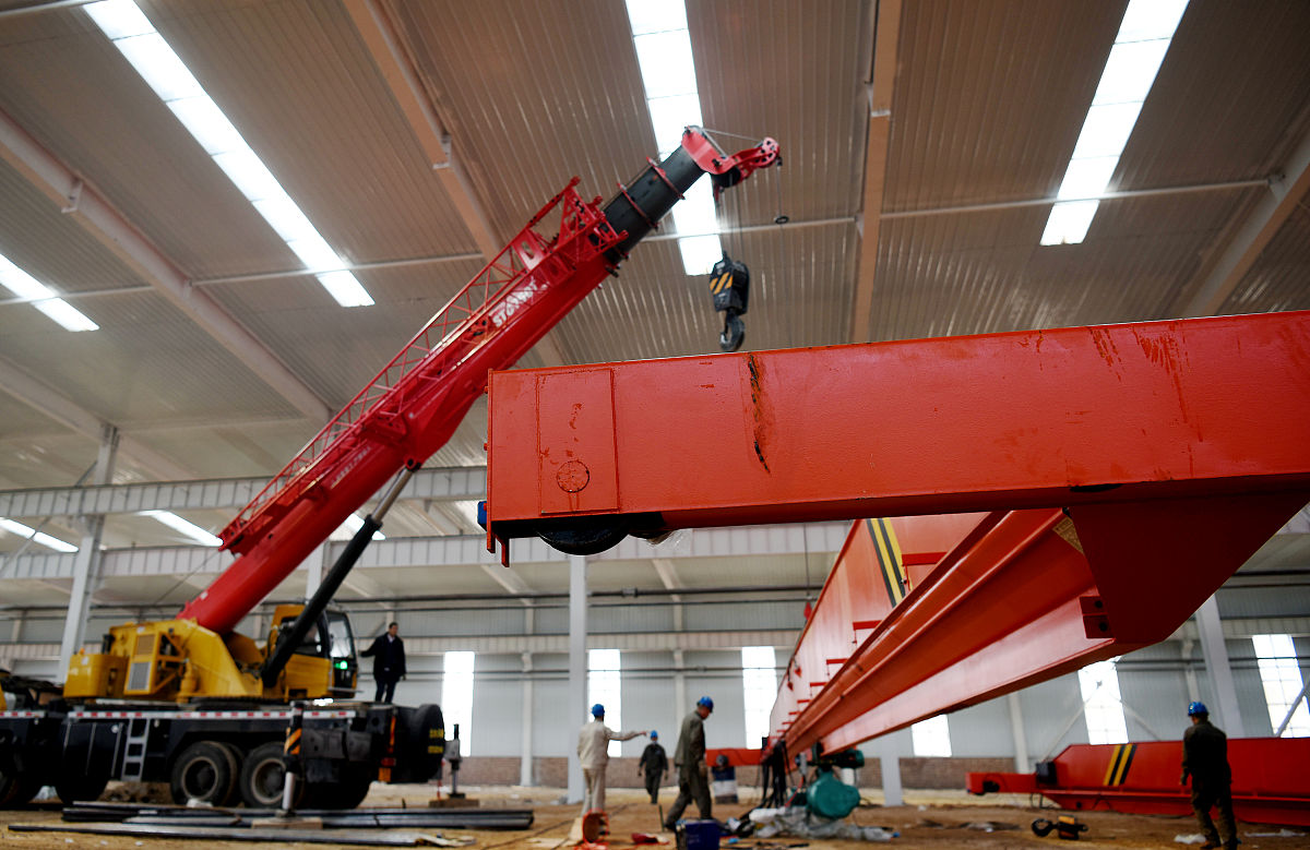 天车防跳钢梁改造过程