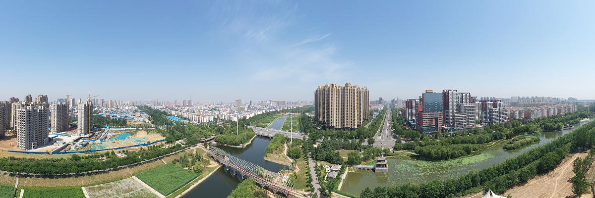 2020年5月19日,河南许昌,航拍许昌市区局部.
